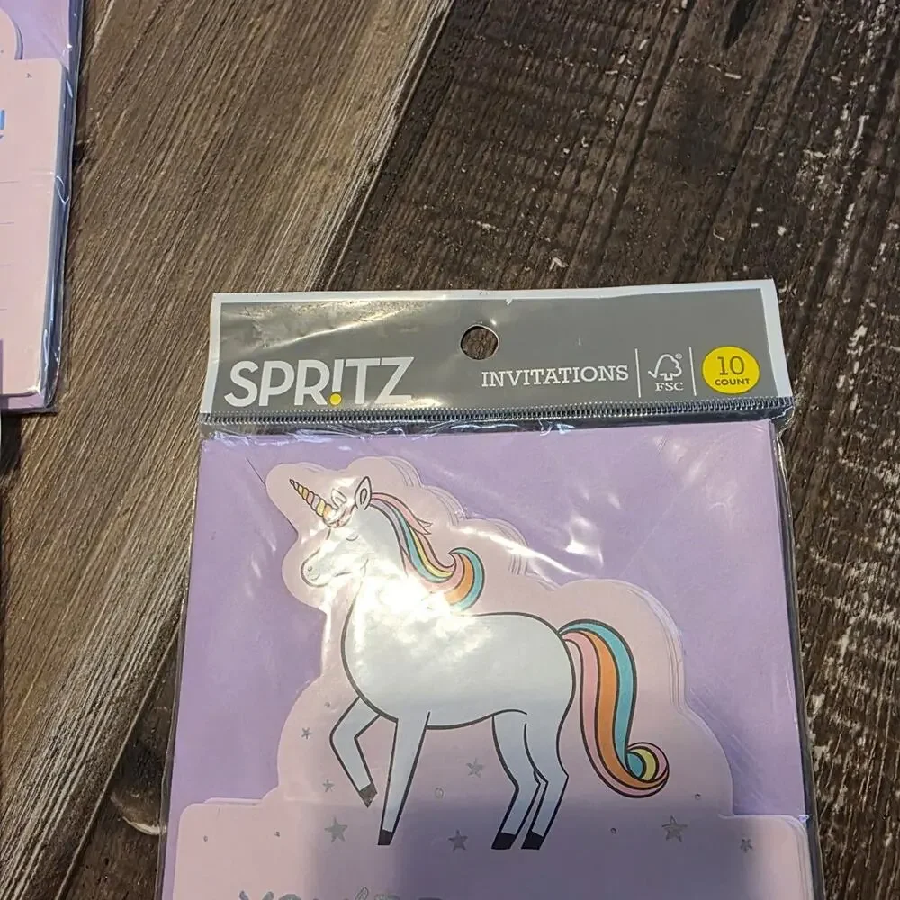 Spritz brithday invite unicorns